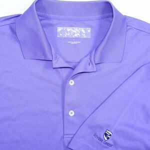 Donald‎ Ross River Crest TX Mens Large Purple Short Sleeve Golf Polo Shirt L